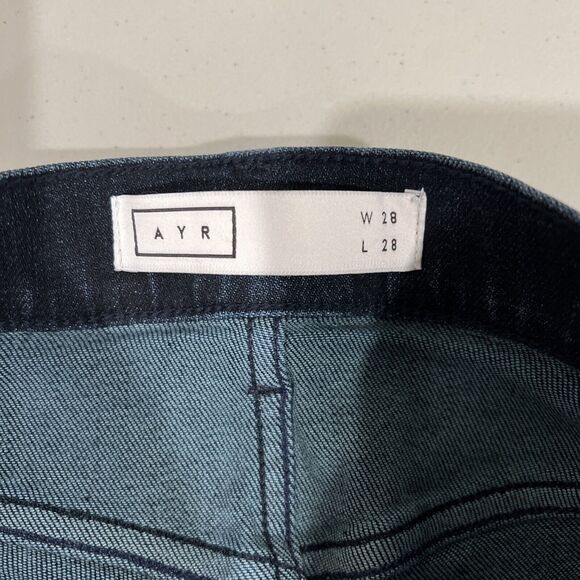 Ayr‎ Jeans Women 28 The Riser Dark Wash High Rise Skinny Jeans Raw Hem - Picture 10 of 14